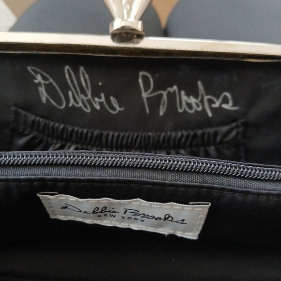 Debbie Brooks Black Silver Gem Clasp Handbag Cheetah Shoe Floral Crystals. FL - Picture 12 of 12